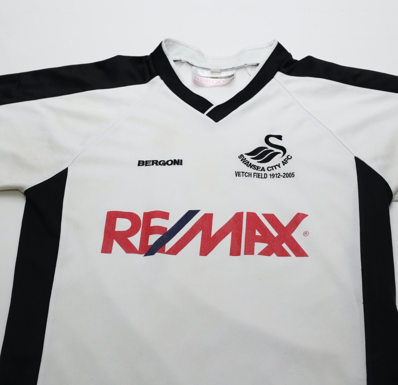 2004/05 SWANSEA CITY Vintage Bergoni 'Vetch Field' Home Football Shirt (S) 34/36