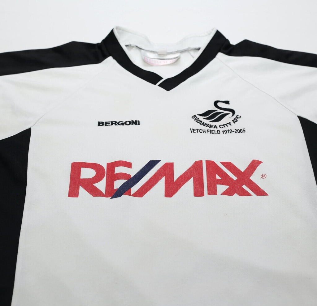 2004/05 SWANSEA CITY Vintage Bergoni 'Vetch Field' Home Football Shirt (S) 34/36