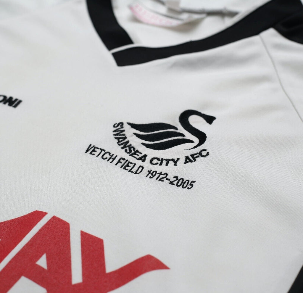 2004/05 SWANSEA CITY Vintage Bergoni 'Vetch Field' Home Football Shirt (S) 34/36