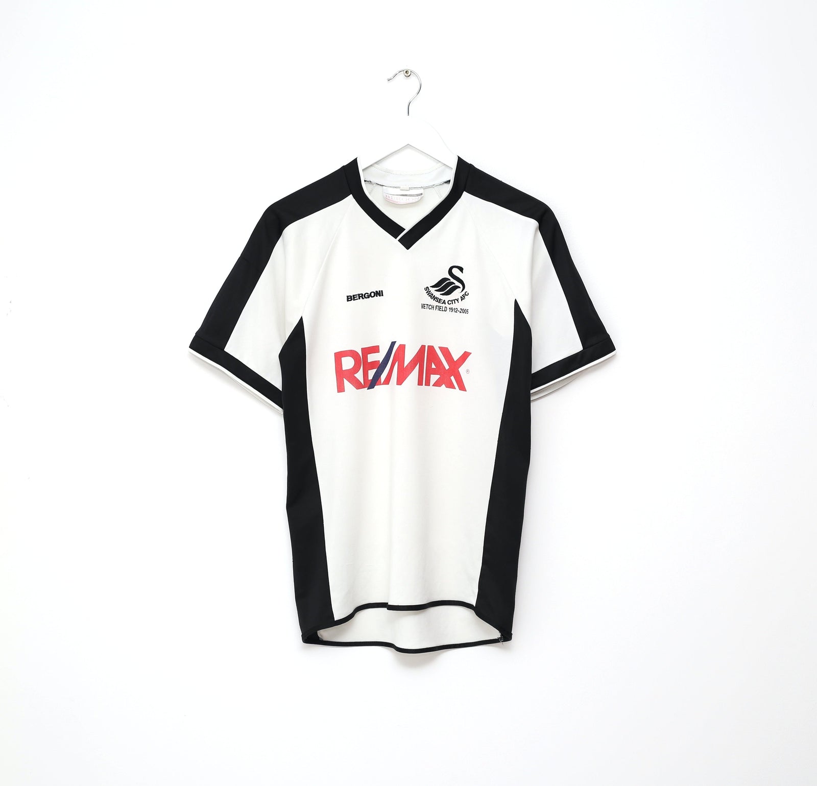 2004/05 SWANSEA CITY Vintage Bergoni 'Vetch Field' Home Football Shirt (S) 34/36