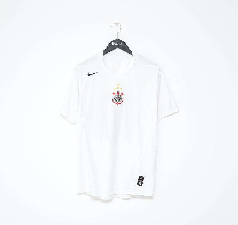 2004/05 TEVEZ #10 Corinthians Vintage Nike Home Football Shirt Jersey (M)