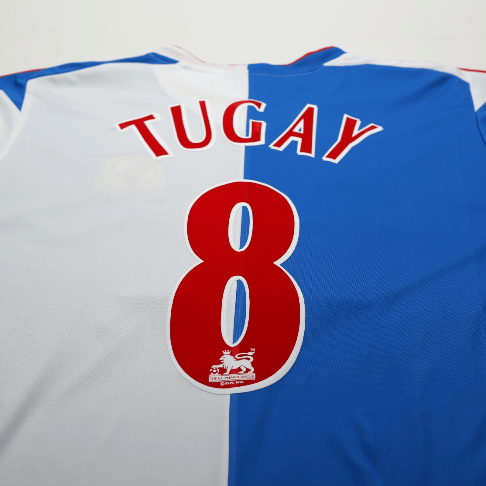 2004/05 Tugay #8 Blackburn Rovers Vintage Lonsdale Home Football Shirt (L)