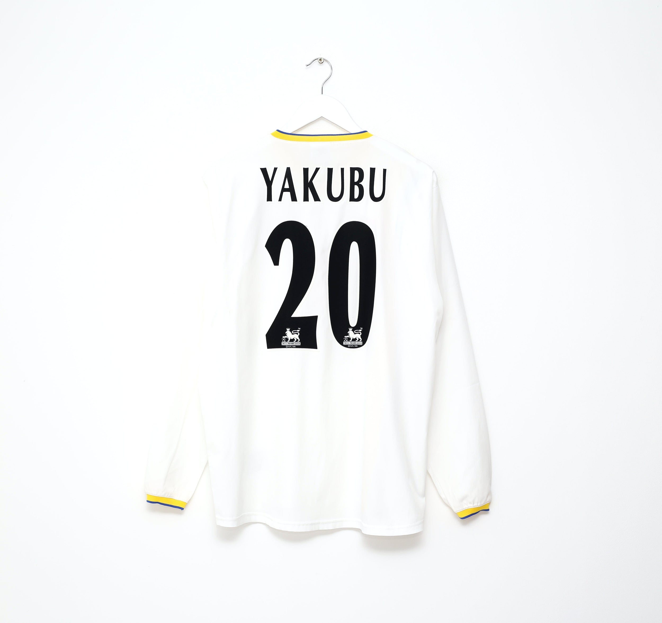2004/05 YAKUBU #20 Portsmouth Vintage Long Sleeve Third Football Shirt (M)