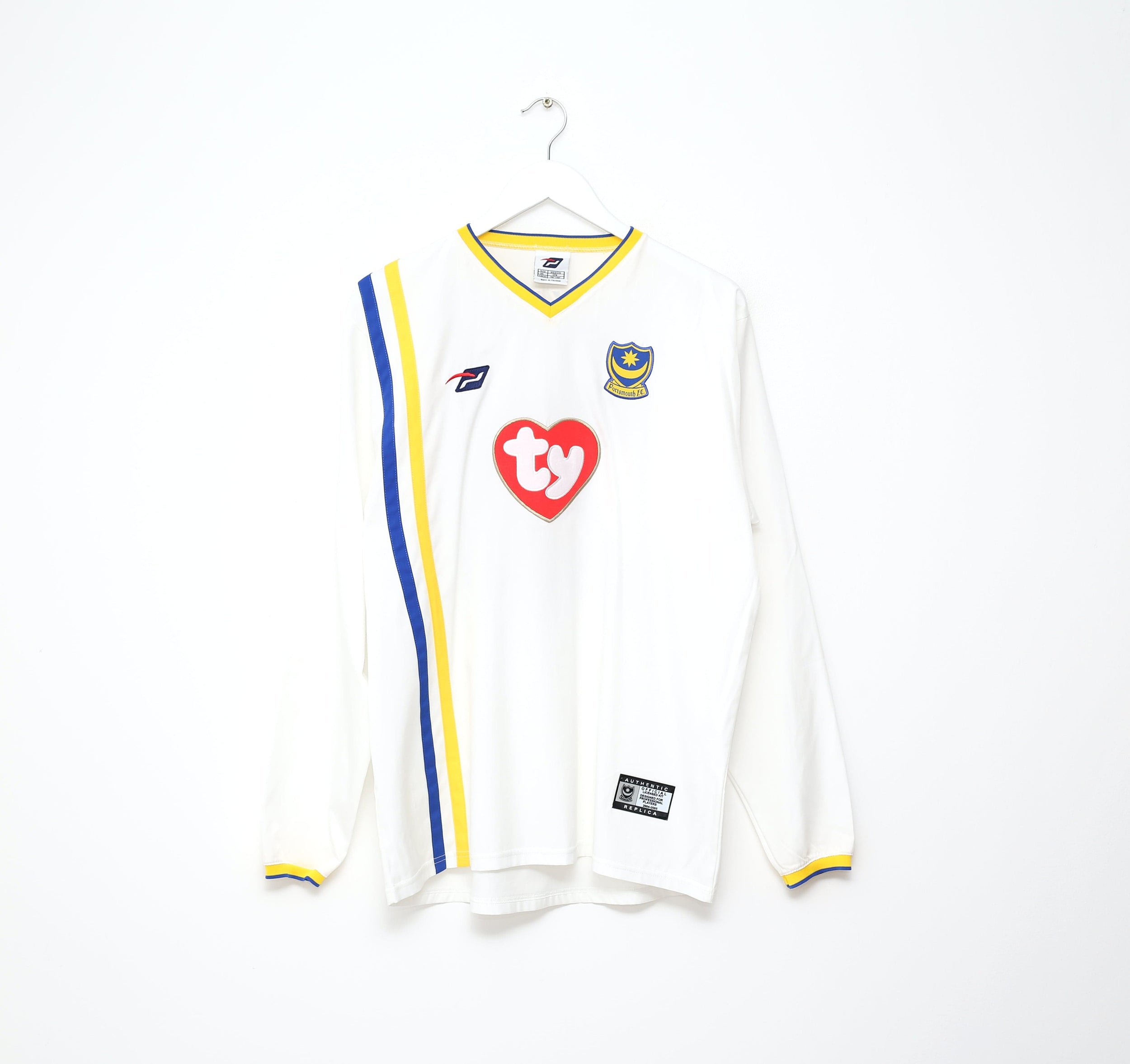 2004/05 YAKUBU #20 Portsmouth Vintage Long Sleeve Third Football Shirt (M)