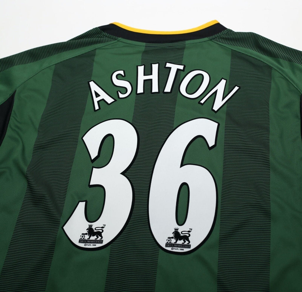 2004/06 ASHTON #36 NORWICH CITY Vintage XARA Away Football Shirt Jersey (L)