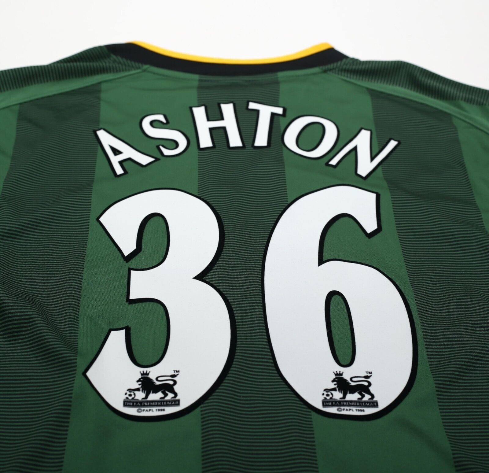2004/06 ASHTON #36 NORWICH CITY Vintage XARA Away Football Shirt Jersey (L)