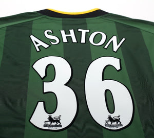 2004/06 ASHTON #36 NORWICH CITY Vintage XARA Away Football Shirt Jersey (XXL)