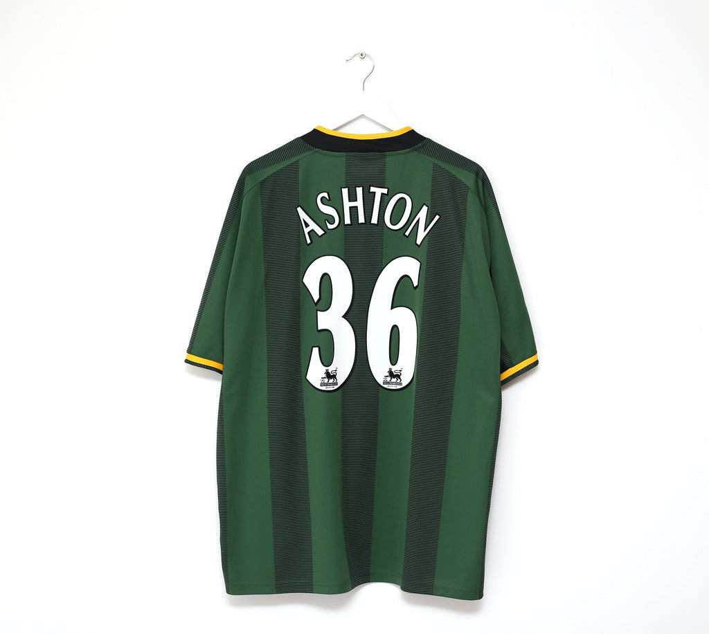 2004/06 ASHTON #36 NORWICH CITY Vintage XARA Away Football Shirt Jersey (XXL)