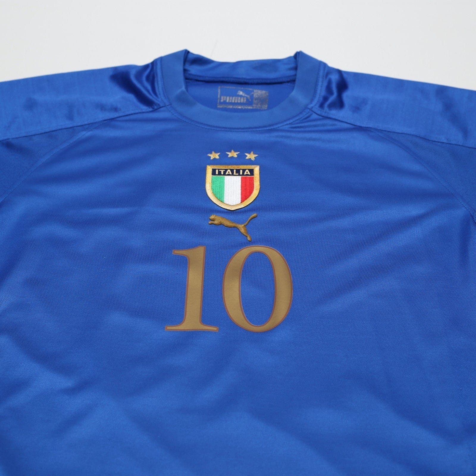 2004/06 Baggio #10 Italy Vintage PUMA Home Football Shirt (S)