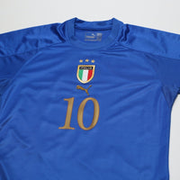 2004/06 Baggio #10 Italy Vintage PUMA Home Football Shirt (S)