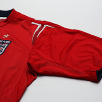 2004/06 Beckham #7 England Vintage Umbro Away Football Shirt (M) EURO 2004