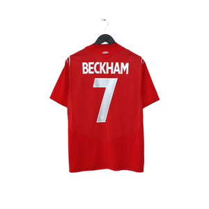 2004/06 Beckham #7 England Vintage Umbro Away Football Shirt (M) EURO 2004