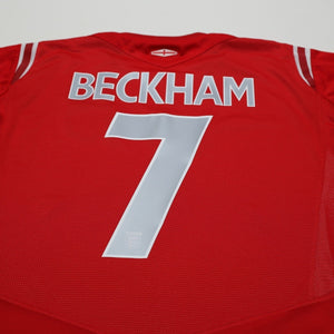 2004/06 Beckham #7 England Vintage Umbro Away Football Shirt (M) EURO 2004