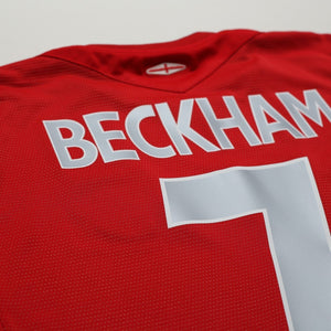 2004/06 Beckham #7 England Vintage Umbro Away Football Shirt (M) EURO 2004