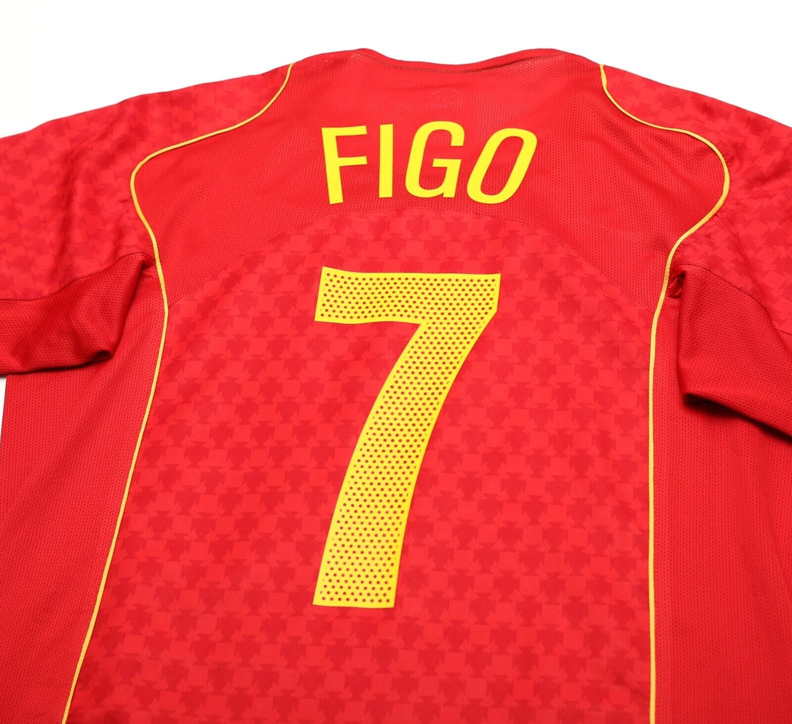 2004/06 FIGO #7 Portugal Vintage Nike Home Football Shirt (M) Euro 2004