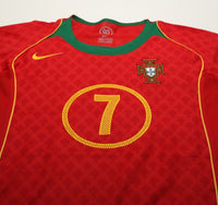 2004/06 FIGO #7 Portugal Vintage Nike Home Football Shirt (S) Euro 2004