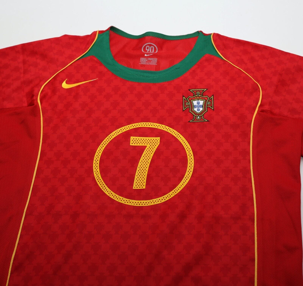 2004/06 FIGO #7 Portugal Vintage Nike Home Football Shirt (S) Euro 2004