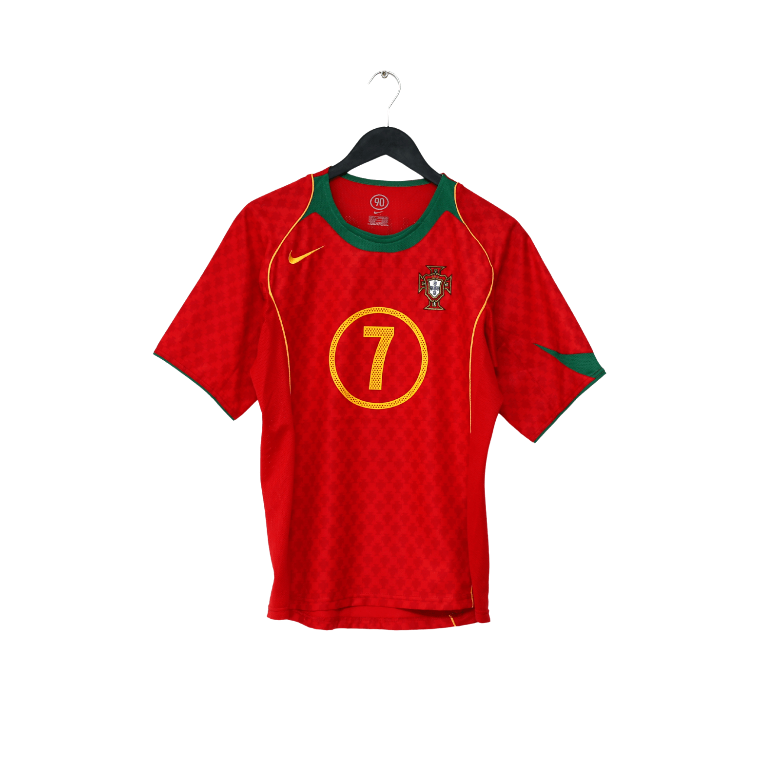 2004/06 FIGO #7 Portugal Vintage Nike Home Football Shirt (S) Euro 2004