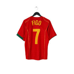 2004/06 FIGO #7 Portugal Vintage Nike Home Football Shirt (S) Euro 2004