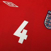 2004/06 Gerrard #4 England Vintage Umbro Away Football Shirt (L) EURO 2004