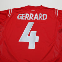 2004/06 Gerrard #4 England Vintage Umbro Away Football Shirt (L) EURO 2004
