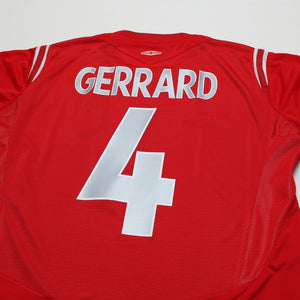 2004/06 Gerrard #4 England Vintage Umbro Away Football Shirt (L) EURO 2004