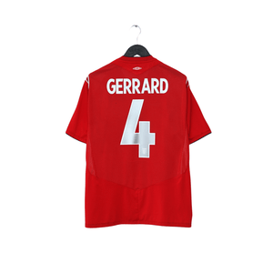 2004/06 Gerrard #4 England Vintage Umbro Away Football Shirt (L) EURO 2004