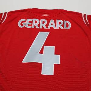 2004/06 Gerrard #4 England Vintage Umbro Away Football Shirt (L) EURO 2004