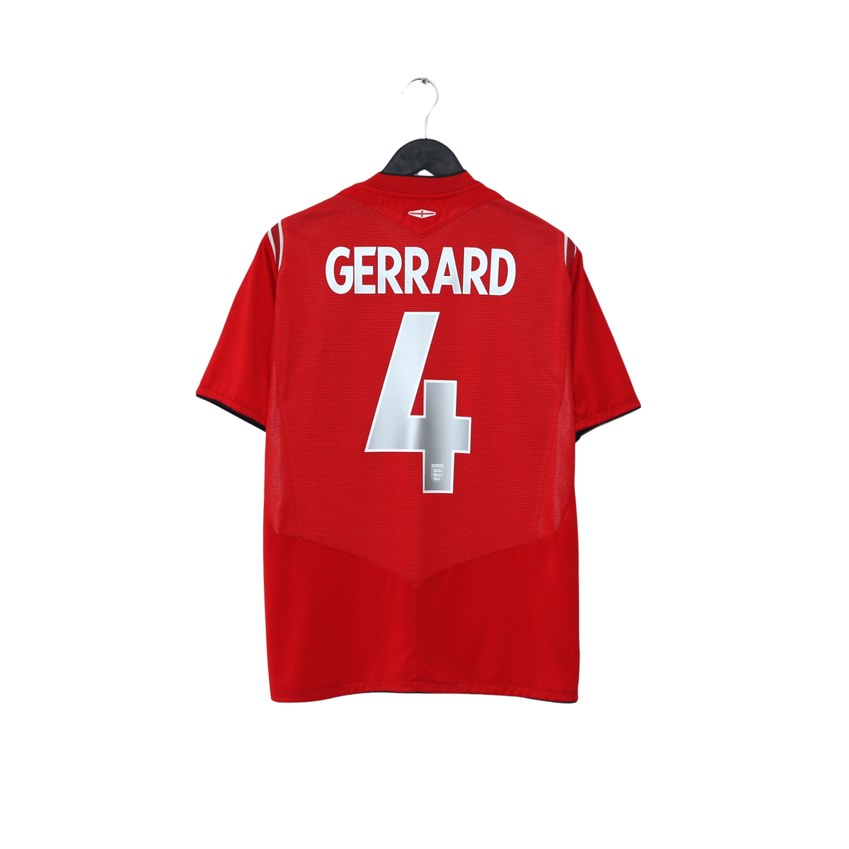 2004/06 Gerrard #4 England Vintage Umbro Away Football Shirt (M) EURO 2004