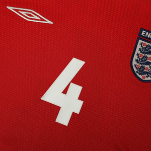 2004/06 Gerrard #4 England Vintage Umbro Away Football Shirt (M) EURO 2004