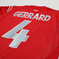2004/06 Gerrard #4 England Vintage Umbro Away Football Shirt (M) EURO 2004