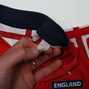 2004/06 Gerrard #4 England Vintage Umbro Away Football Shirt (M) EURO 2004