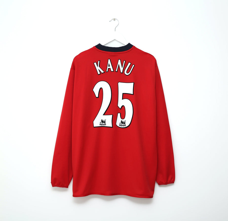 2004/06 KANU #25 West Brom Vintage Diadora LS Away Football Shirt (XL)