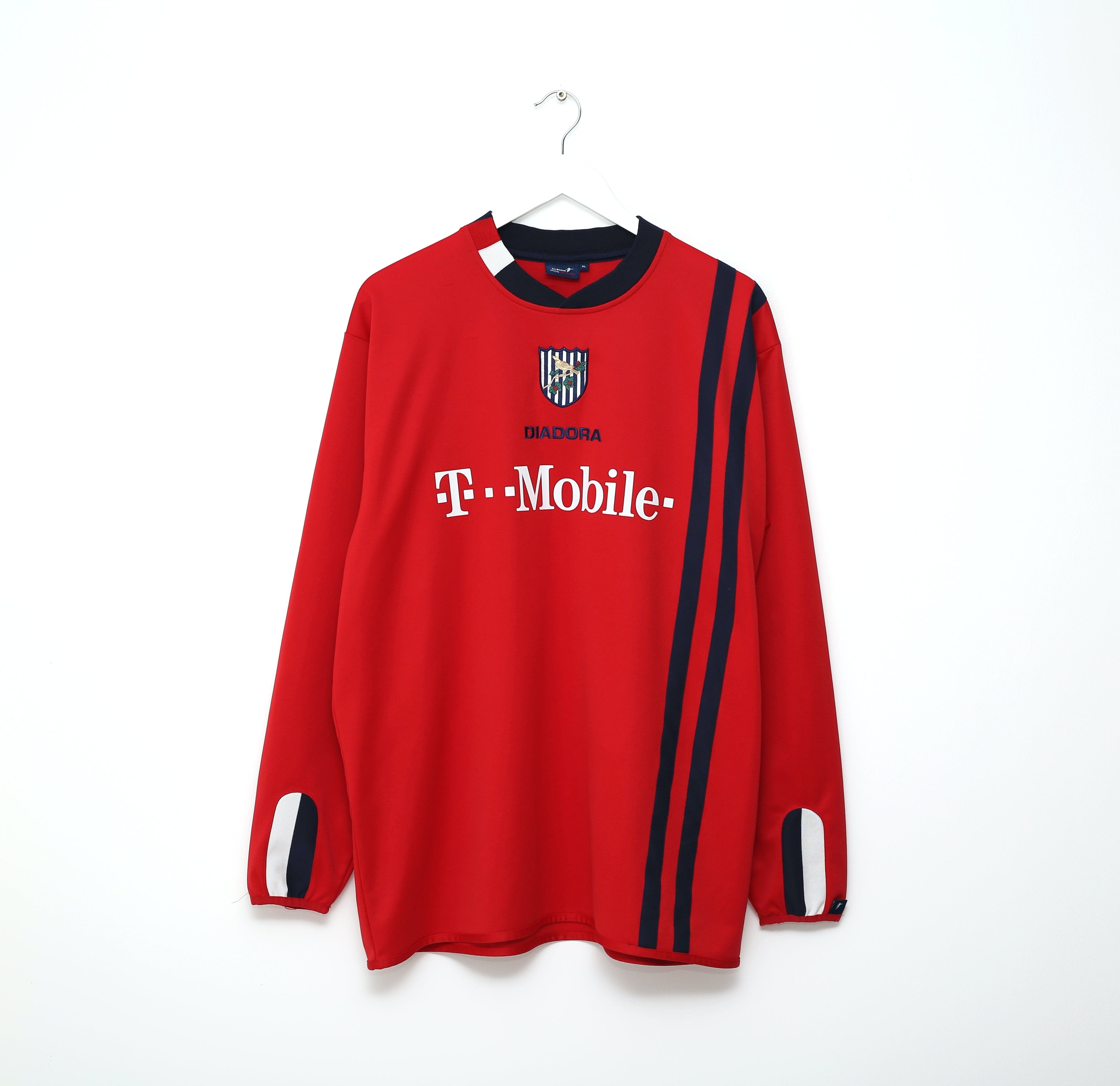 2004/06 KANU #25 West Brom Vintage Diadora LS Away Football Shirt (XL)