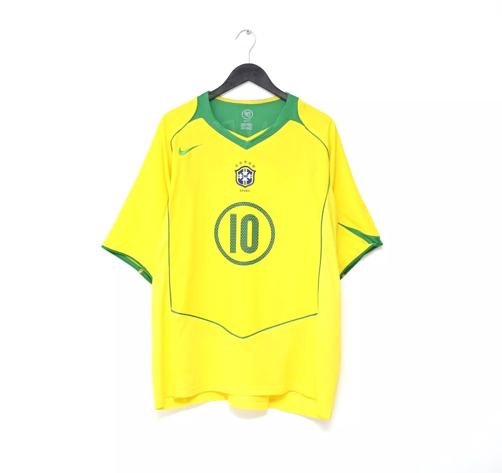 2004/06 RONALDINHO #10 Brazil Vintage Nike Home Football Shirt (XXL)