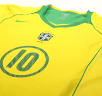 2004/06 RONALDINHO #10 Brazil Vintage Nike Home Football Shirt (XXL)