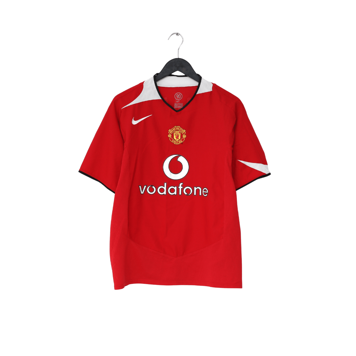 2004/06 Ronaldo #7 Manchester United Nike home football shirt in red with black and white trim