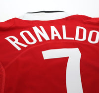 2004/06 RONALDO #7 Manchester United Vintage Nike UCL Home Football Shirt (M)