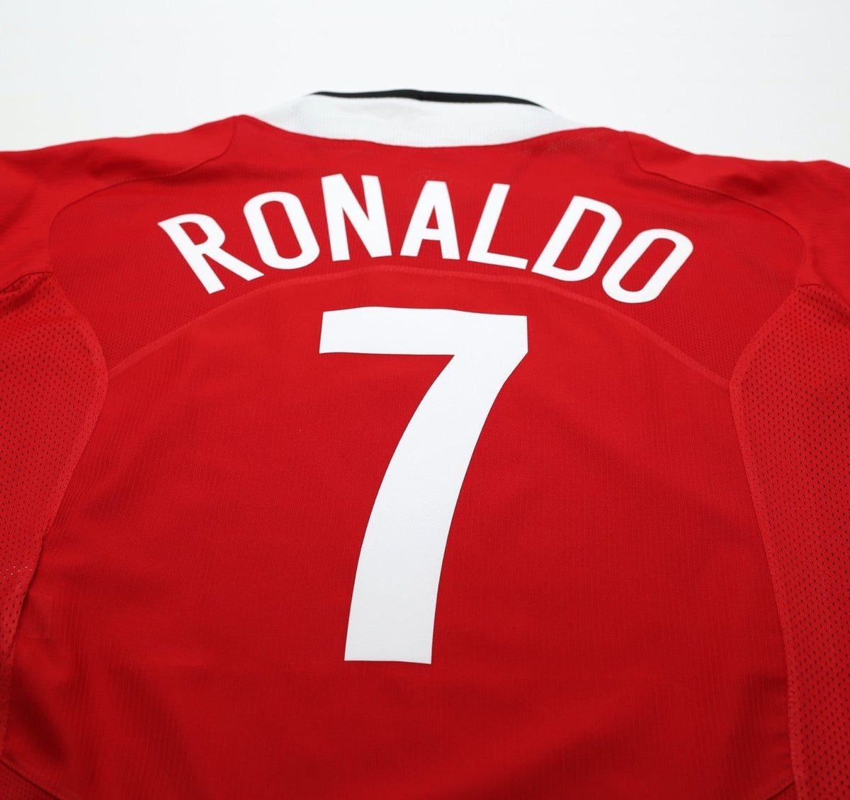 2004/06 RONALDO #7 Manchester United Vintage Nike UCL Home Football Shirt (M)