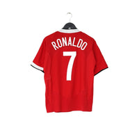 2004/06 RONALDO #7 Manchester United Vintage Nike UCL Home Football Shirt (M)