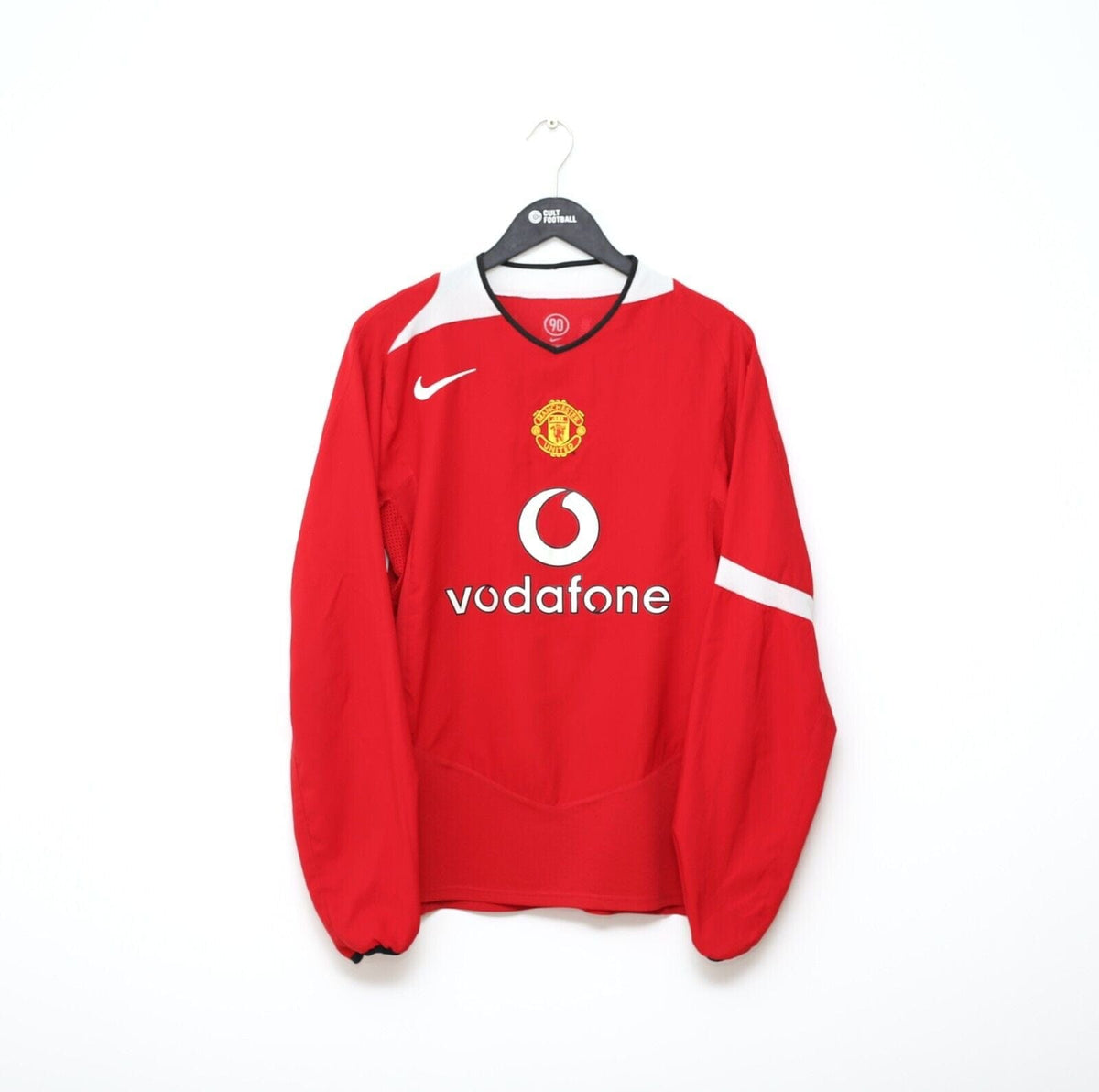 2004/06 RONALDO #7 Manchester United Vintage Nike UCL LS Home Football Shirt (L)