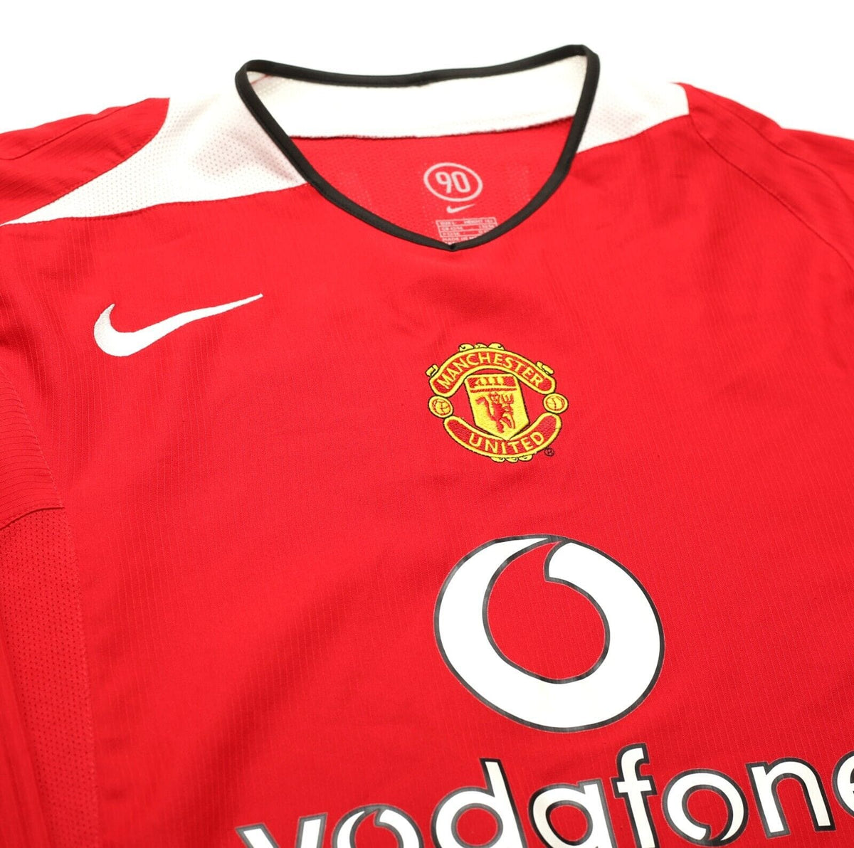 2004/06 RONALDO #7 Manchester United Vintage Nike UCL LS Home Football Shirt (L)