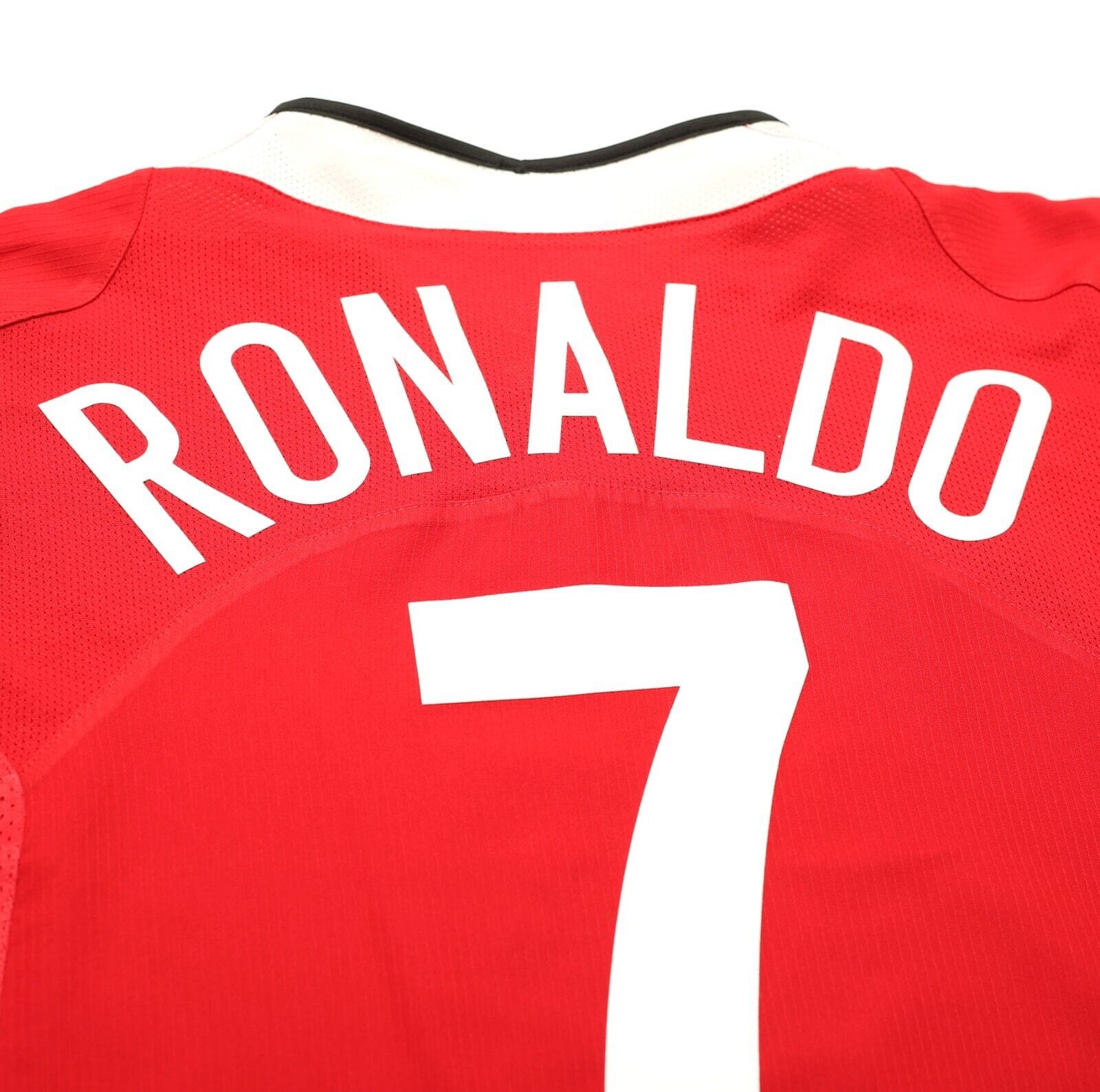 2004/06 RONALDO #7 Manchester United Vintage Nike UCL LS Home Football Shirt (L)
