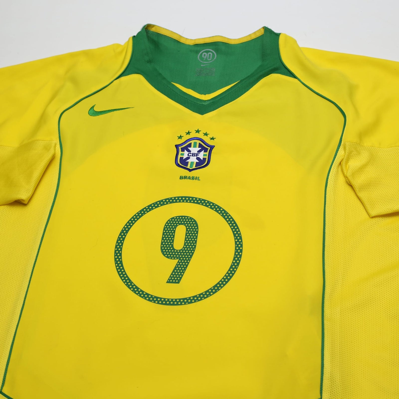 2004/06 Ronaldo #9 Brazil Vintage Nike Home Football Shirt (L) Total 90