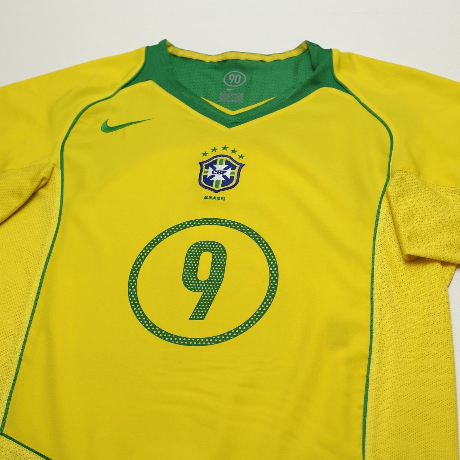 2004/06 Ronaldo #9 Brazil Vintage Nike Home Football Shirt (L) Total 90