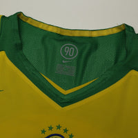 2004/06 Ronaldo #9 Brazil Vintage Nike Home Football Shirt (L) Total 90