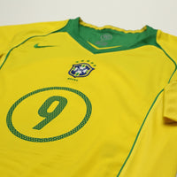 2004/06 Ronaldo #9 Brazil Vintage Nike Home Football Shirt (L) Total 90