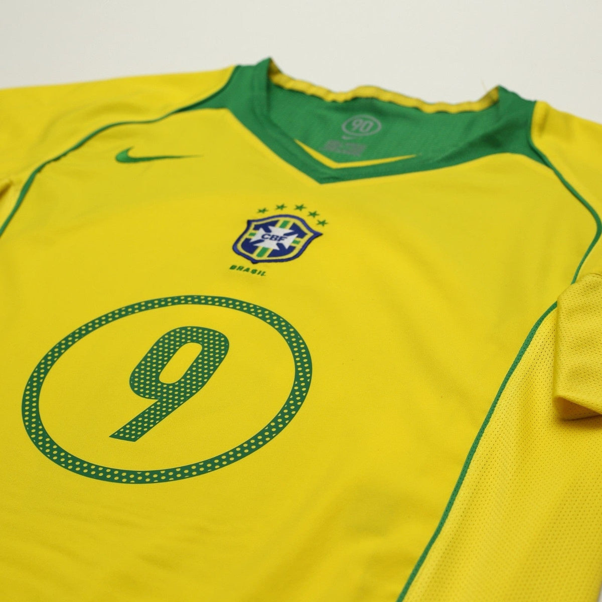 2004/06 Ronaldo #9 Brazil Vintage Nike Home Football Shirt (L) Total 90