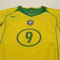 2004/06 Ronaldo #9 Brazil Vintage Nike Home Football Shirt (L) Total 90