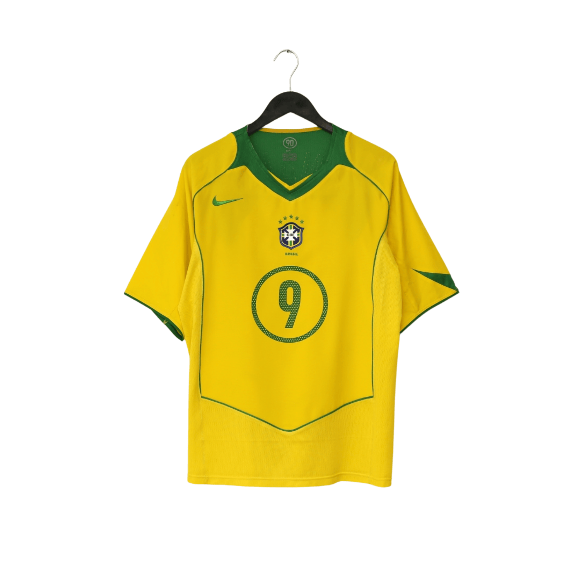 2004/06 Ronaldo #9 Brazil Vintage Nike Home Football Shirt (L) Total 90